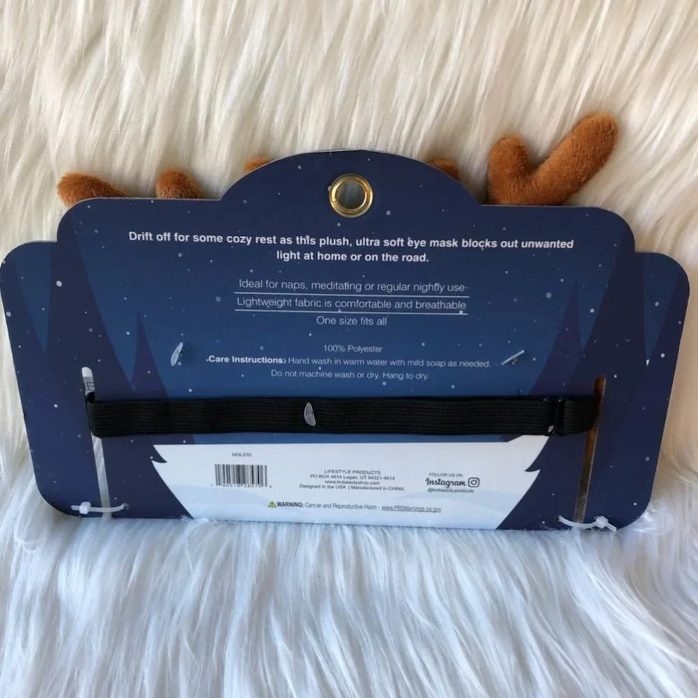 Plush Reindeer Sleep Mask